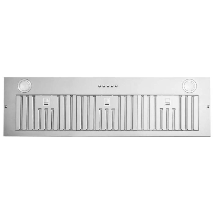 36 In. Integrated Hood  860 Cubic feet per minute AVIVA AVM-368PS2 Stainless  Built-in  860 cubic feet per minute