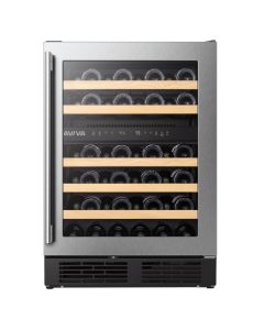 Cellier Autoportant 46 bouteilles, 24 po. Aviva CWC46DS2  Inox    46 bouteilles  largeur 24 pouces pr&eacute;sent&eacute; par Corbeil