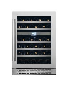 VPC46DS3100-Cellar 46btls 2 zones    Stainless   46 bottles  width 24 inches showcased by Corbeil