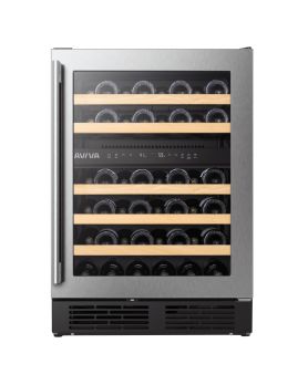 Cellier Autoportant 46 bouteilles, 24 po. Aviva CWC46DS2  Inox    46 bouteilles  largeur 24 pouces présenté par Corbeil