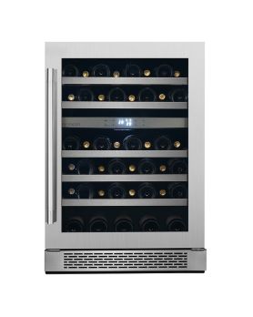 Cellier Autoportant 46 bouteilles, 24 po. Aviva VPC46DS3  Inox    46 bouteilles  largeur 24 pouces présenté par Corbeil